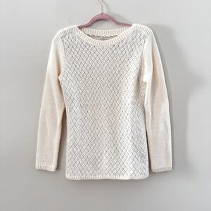 Bob Timberlake Cream Sweater Wool Blend small